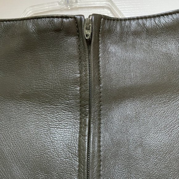 Georgetown leather design 100% leather skirt Size 10 - Picture 5 of 10